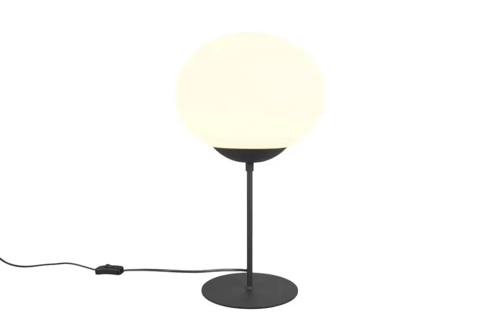Trio Lighting pöytävalaisin Fomento E27 mattamusta/valkoinen