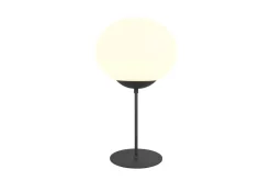 Trio Lighting pöytävalaisin Fomento E27 mattamusta/valkoinen