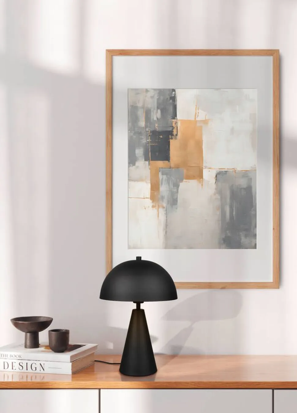 Trio Lighting pöytävalaisin Alfie E27 mattamusta