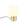 Trio Lighting pöytävalaisin Diva E27 mattamessinki/valkoinen
