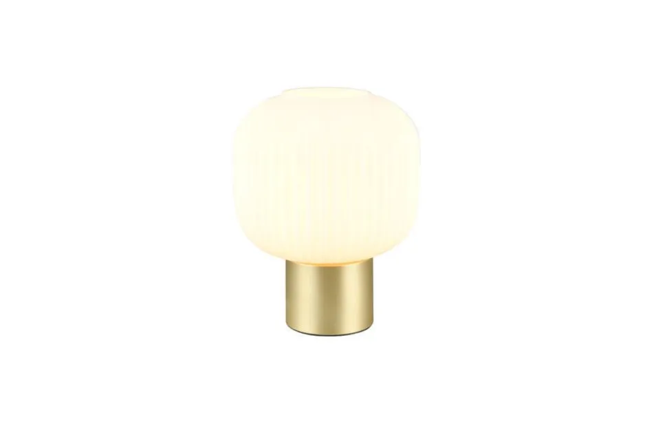 Trio Lighting pöytävalaisin Diva E27 mattamessinki/valkoinen