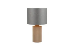 Trio Lighting pöytävalaisin Canio 27 cm E27 puu/harmaa