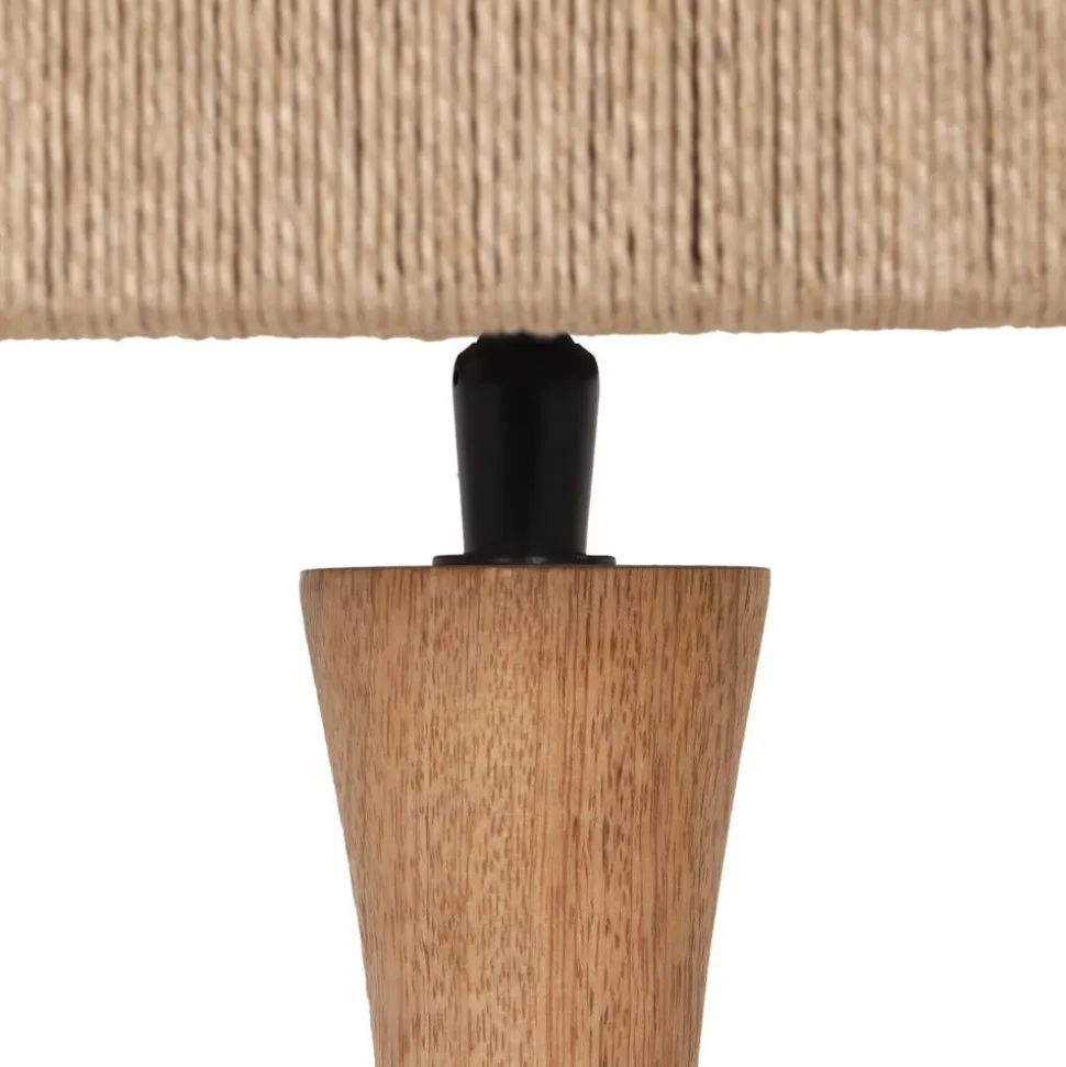 Trio Lighting pöytävalaisin Toba E27 puu/beige