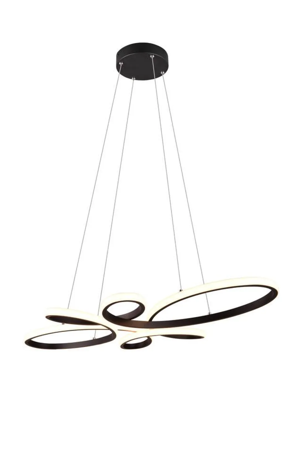 Trio Lighting riippuvalaisin Fly LED mattamusta