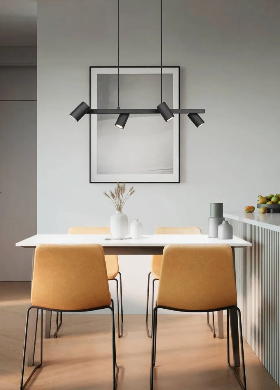 Trio Lighting riippuvalaisin Marley 4-os 80 cm GU10 mattamus