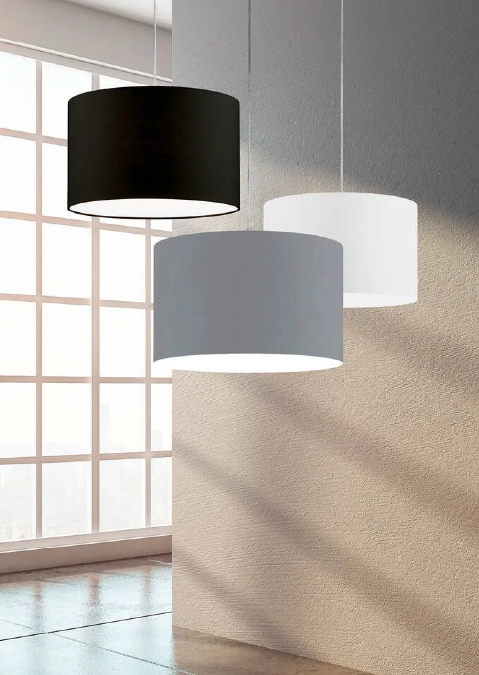 Trio Lighting riippuvalaisin Hotel 40 cm E27 harmaa