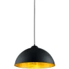 Trio Lighting riippuvalaisin Romino II E27 mattamusta/kulta