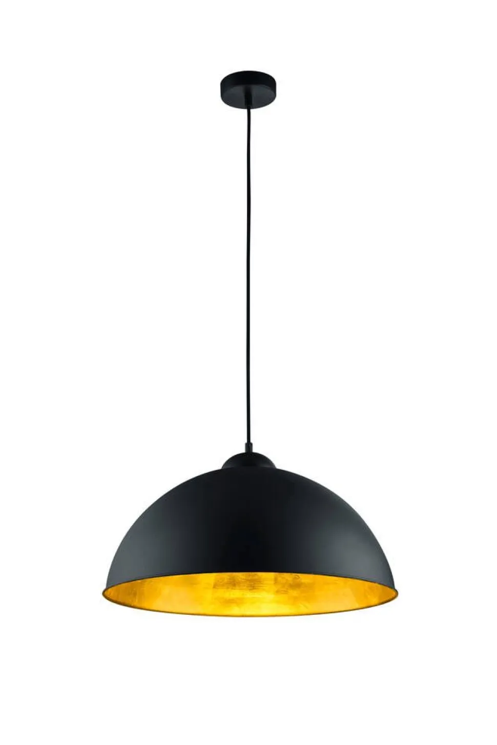 Trio Lighting riippuvalaisin Romino II E27 mattamusta/kulta