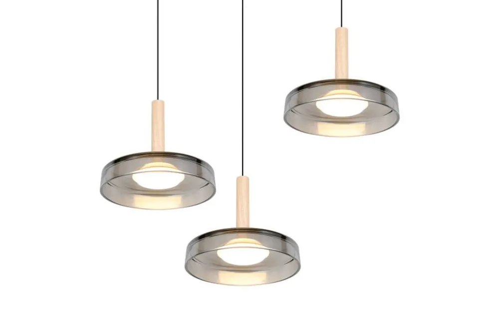 Trio Lighting riippuvalaisin Celeste LED 3-os mattamusta/kro