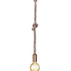 Trio Lighting riippuvalaisin Rope 1-os E27 antiikkimessinki