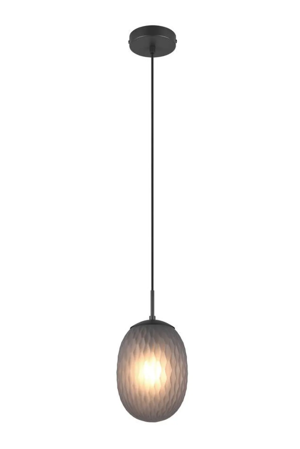 Trio Lighting riippuvalaisin Facette 1-os E27 mattamusta/sav