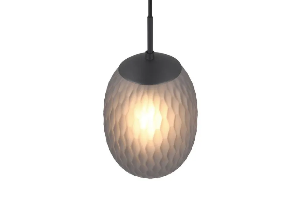 Trio Lighting riippuvalaisin Facette 1-os E27 mattamusta/sav