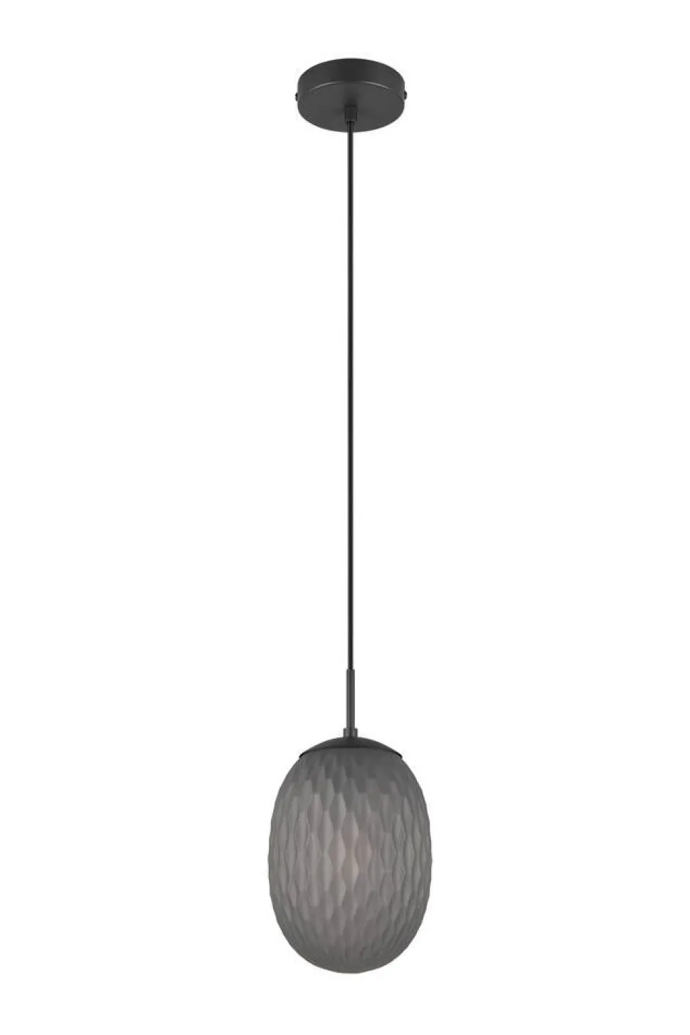 Trio Lighting riippuvalaisin Facette 1-os E27 mattamusta/sav