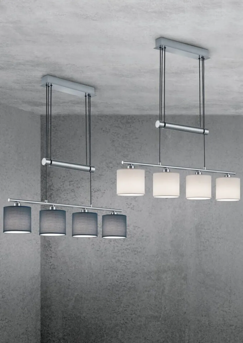 Trio Lighting riippuvalaisin Garda 4xE14 valkoinen