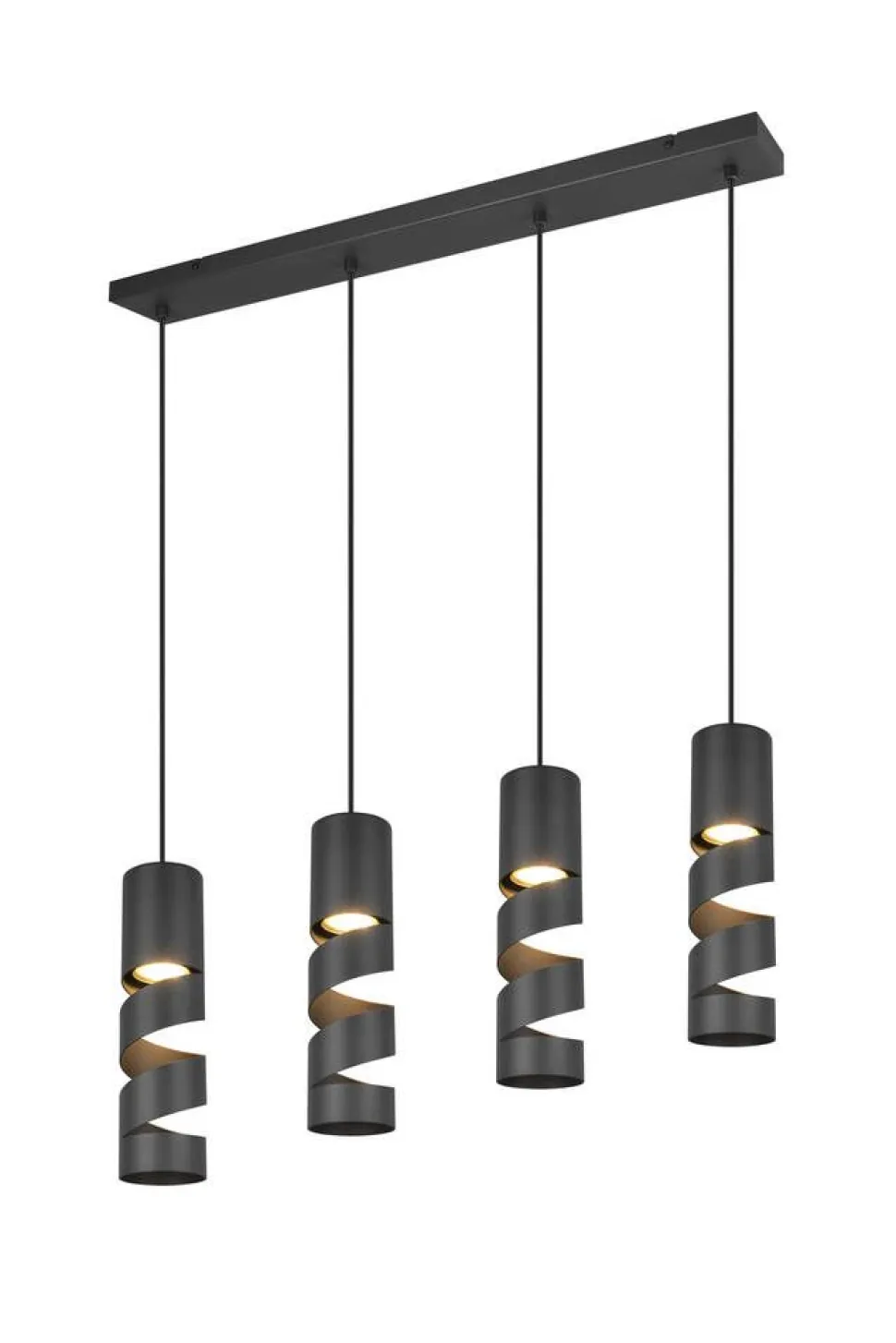 Trio Lighting riippuvalaisin Stream 4-os GU10 mattamusta