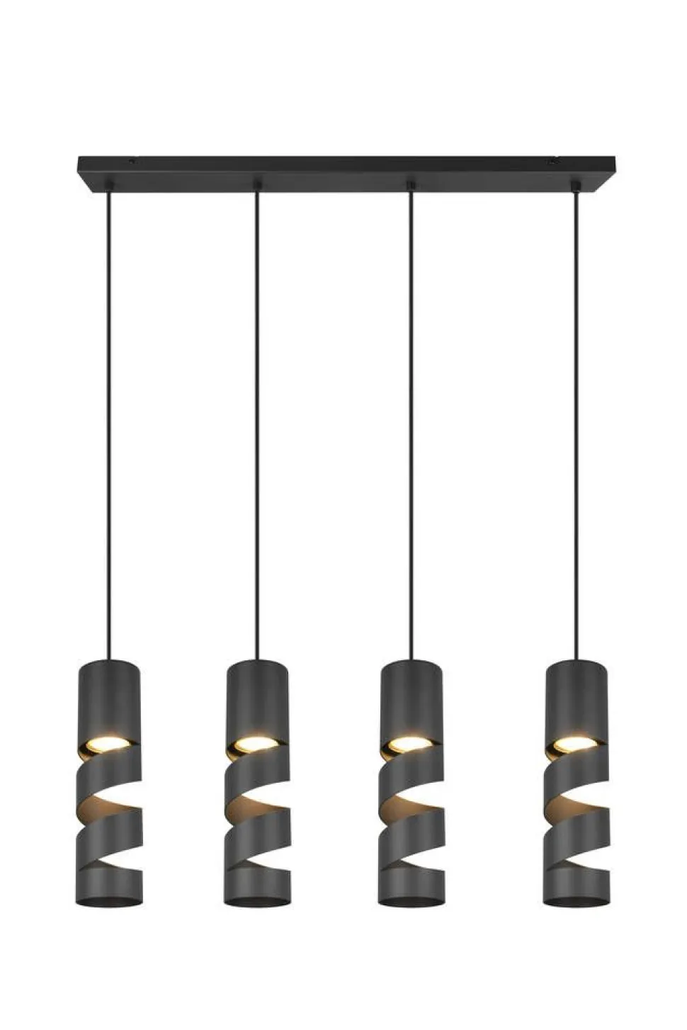 Trio Lighting riippuvalaisin Stream 4-os GU10 mattamusta