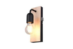 Trio Lighting seinävalaisin Arturo H2O 1-os E27 puu/mattamus