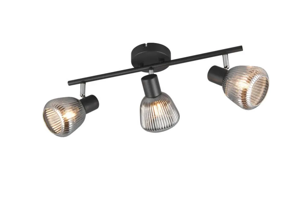Trio Lighting spottivalaisin Tarifa 3-os E14 mattamusta/krom