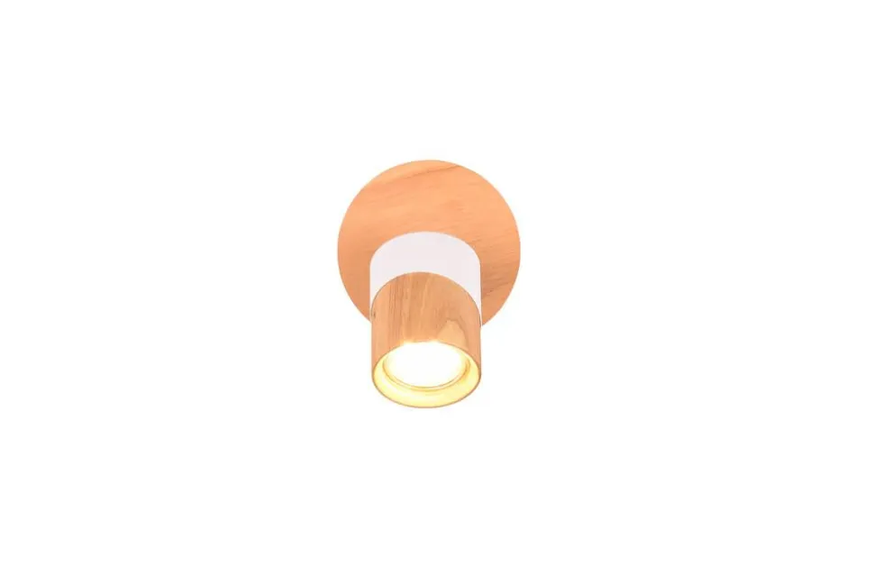 Trio Lighting spottivalaisin Aruni 1-os GU10 puu/mattavalkoi