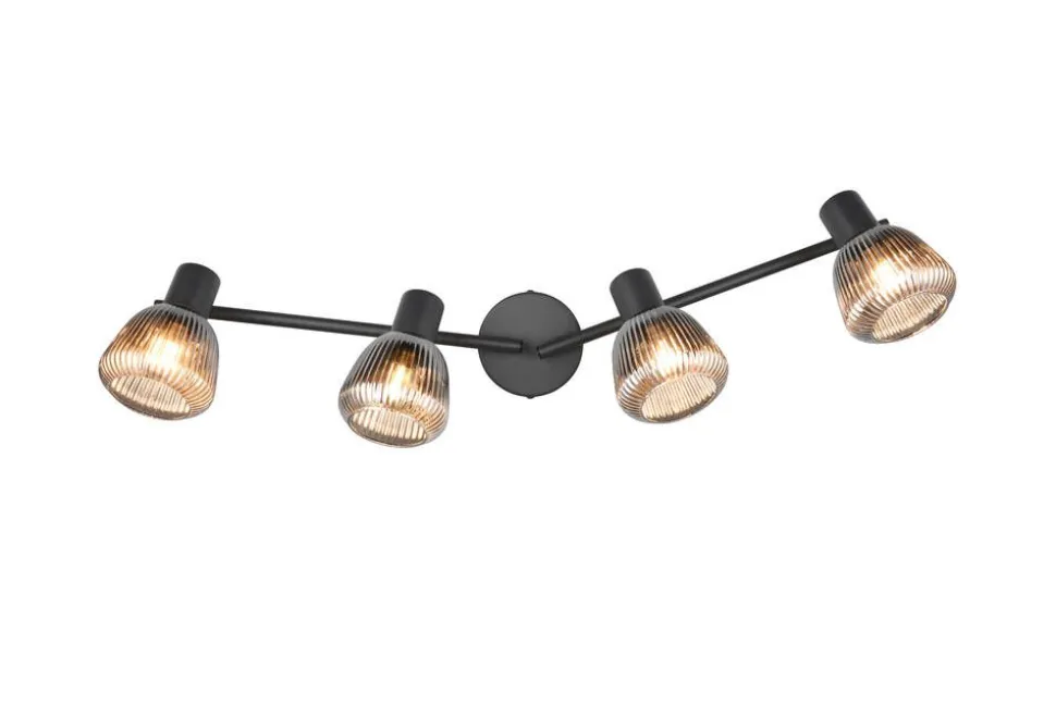 Trio Lighting spottivalaisin Tarifa 4-os E14 mattamusta/krom