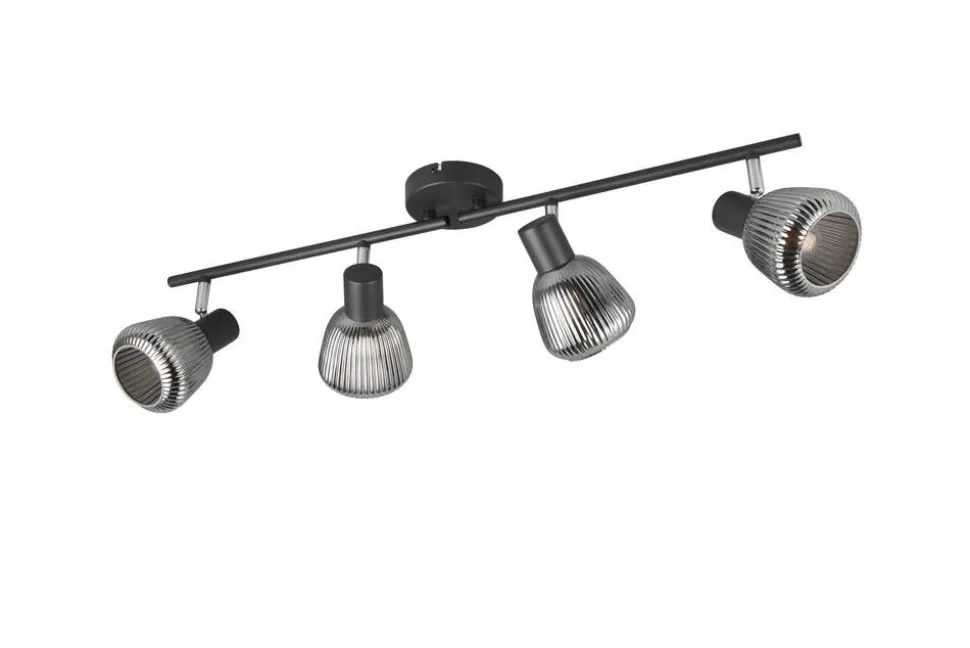 Trio Lighting spottivalaisin Tarifa 4-os E14 mattamusta/krom
