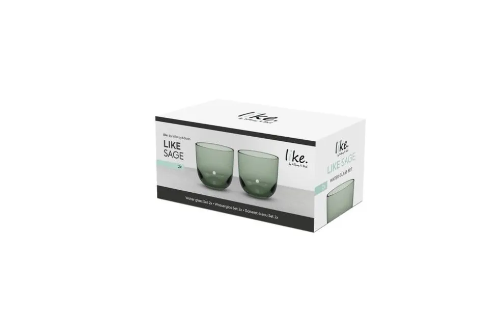 Villeroy&Boch Like Vesilasisetti 9x8 cm 0,28l Sage 2-os.