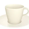 Villeroy&Boch Manufacture Rock espressokuppi ja -alunen valkoinen