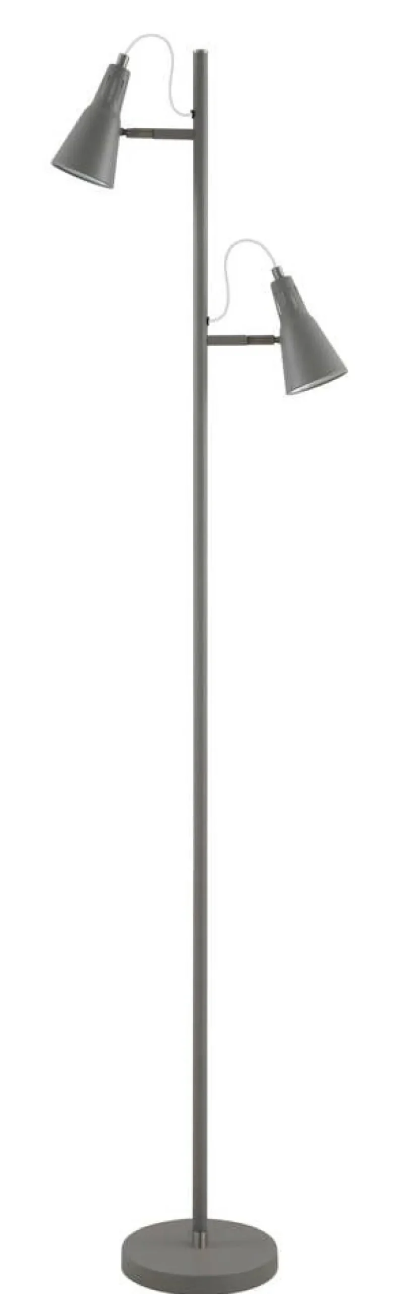 Virvatuli lattiavalaisin Solina 2-os. 155 cm mattaharmaa