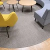 VM-Carpet Panama 9007 natural, Ø 240 cm, kantti pellava