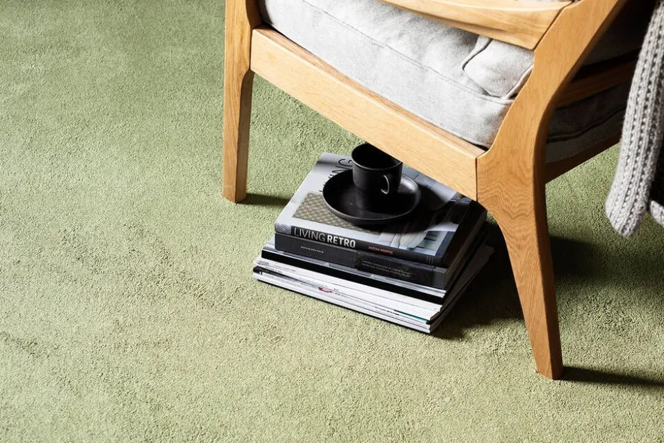 VM-Carpet Satine 572 vihreä, Ø 240 cm, kantti 5784